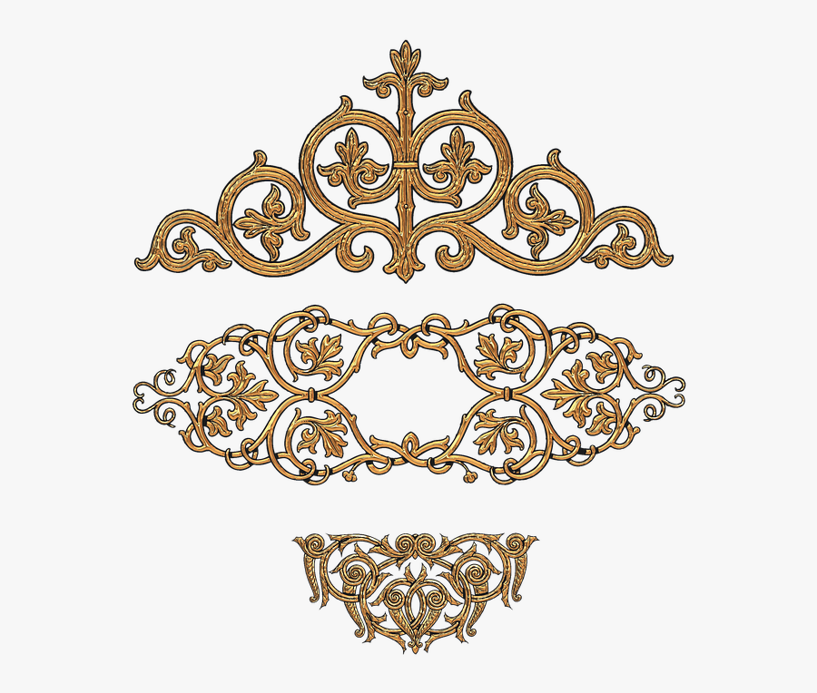 Filigree Clipart Scrolling - Motifs Png, Transparent Clipart