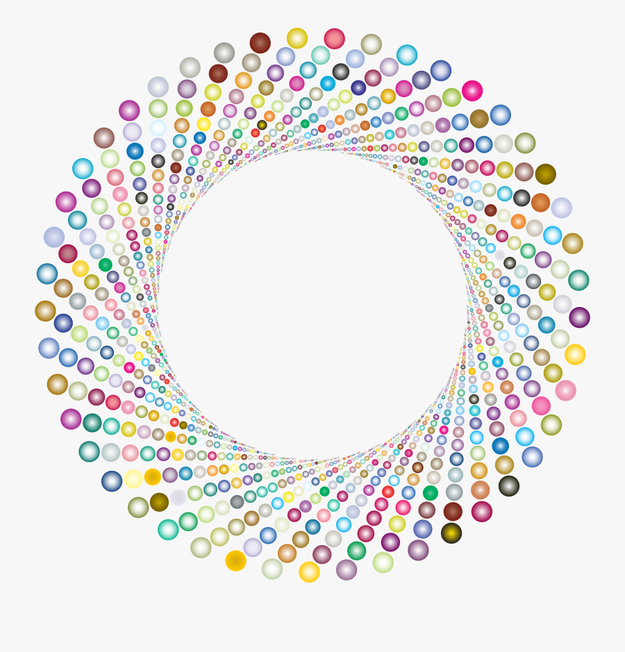 Colorful Circles Shutter Vortex 4 Clip Arts - 4 Colorful Circles, Transparent Clipart