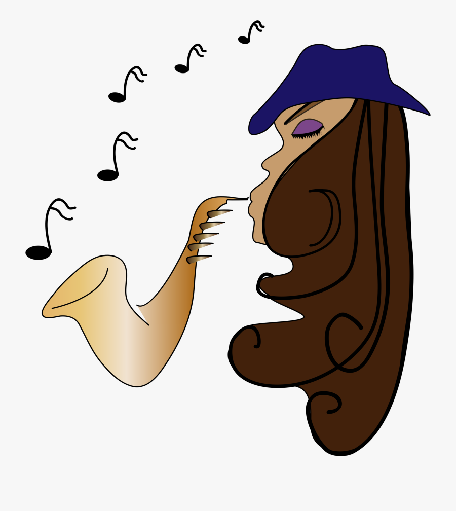 Jazz Musician Clipart - Caricatura Tocando Un Saxofon, Transparent Clipart
