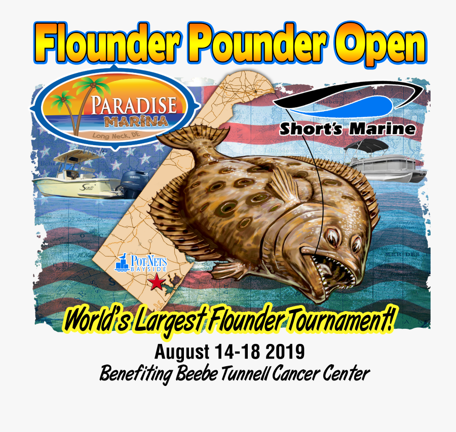 Transparent Fish Jumping Out Of Water Clipart - Paradise Grill Flounder Pounder 2019, Transparent Clipart