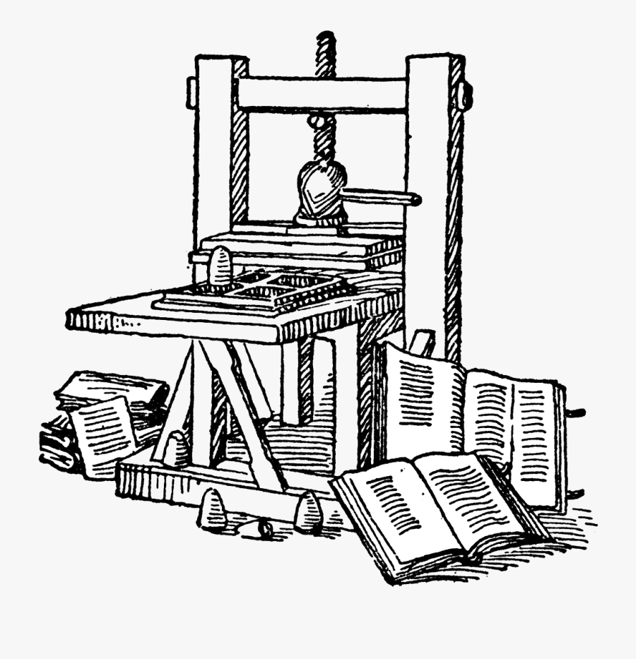 The Printing Press Was One Of The Most Significant - Industrial Age Of Media, Transparent Clipart