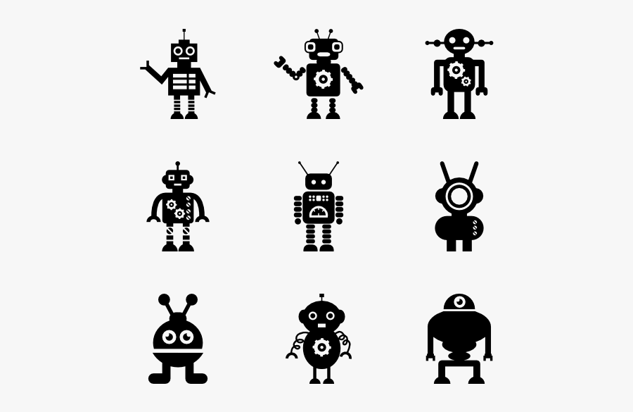 Robot Icon Vector - Robots Icons, Transparent Clipart