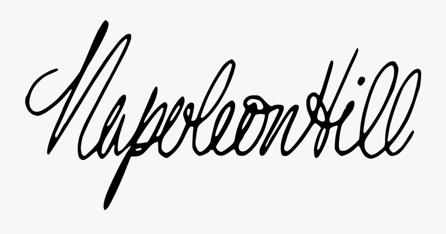 Napoleon Hill Signature, Transparent Clipart