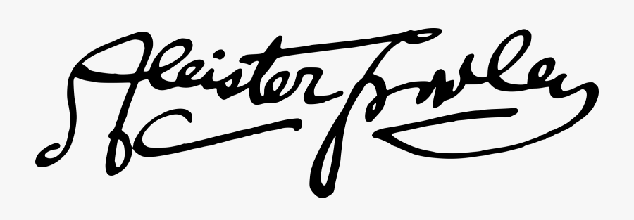 Aleister Crowley Signature Clip Arts - Aleister Crowley Signature, Transparent Clipart