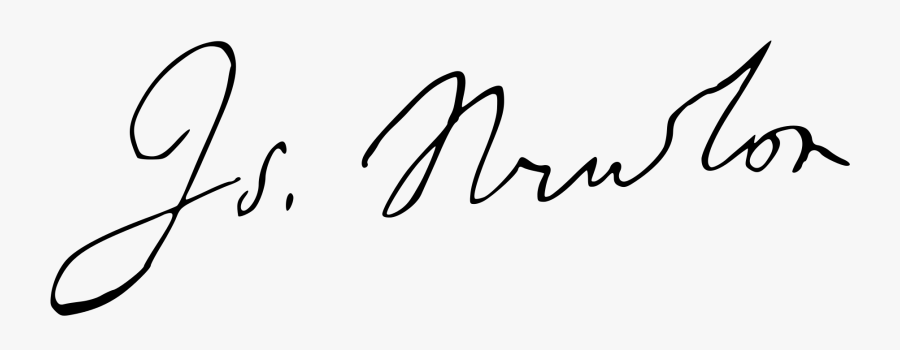 Clip Art Free Signature Font - Isaac Newton Signature, Transparent Clipart