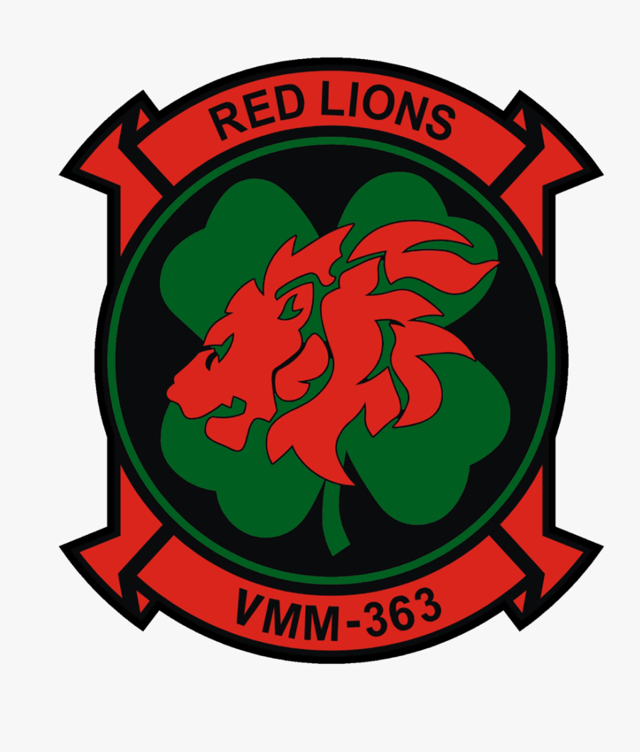 Usmc Vmm-363 Lucky Red Lions Sticker - Mwss 473 Det B, Transparent Clipart