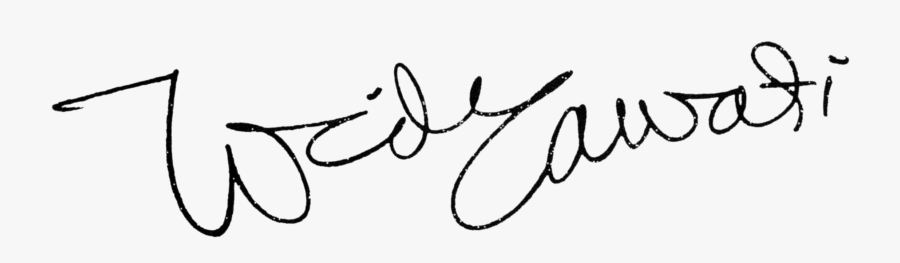 Signature Of Widyawati, Femina 128 , Inside Front Cover - Line Art, Transparent Clipart
