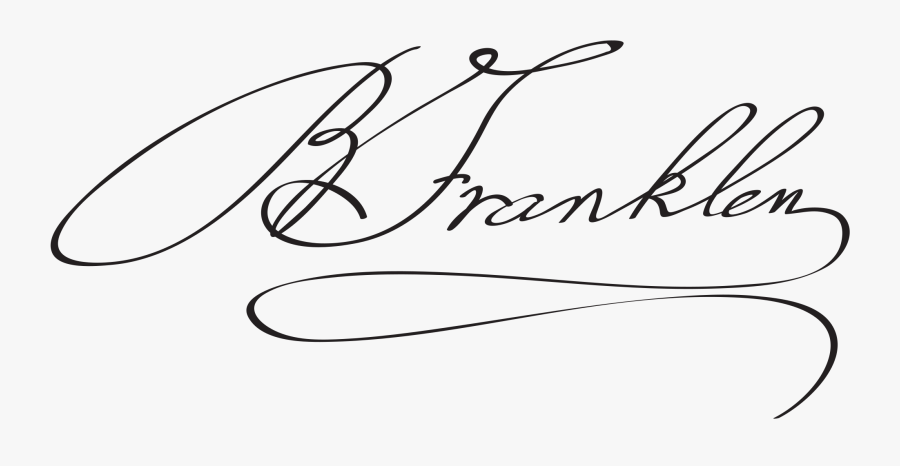 Transparent Benjamin Franklin Clipart - Firma De Benjamin Franklin, Transparent Clipart