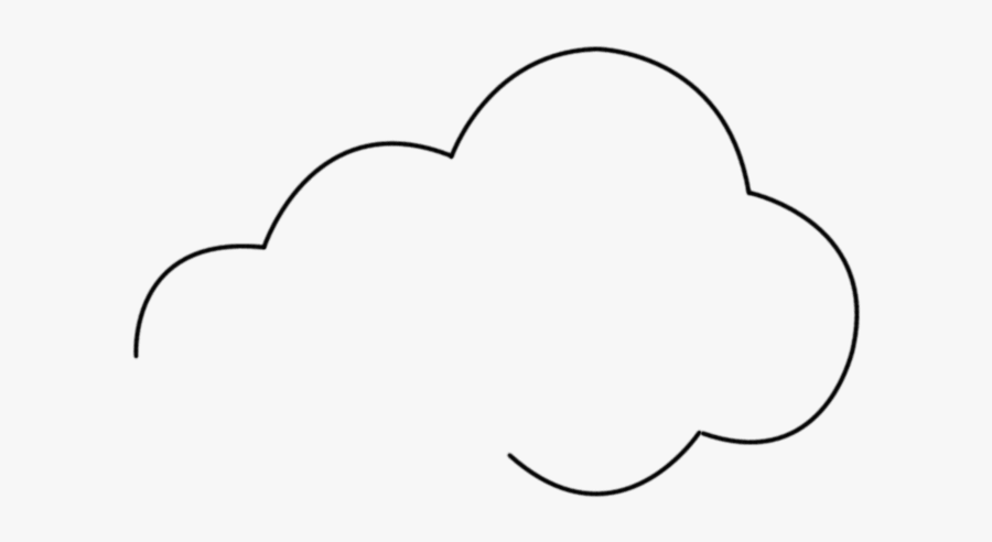 Clip Art Clouds Drawing Png - Drawing Pic Of Cloud, Transparent Clipart