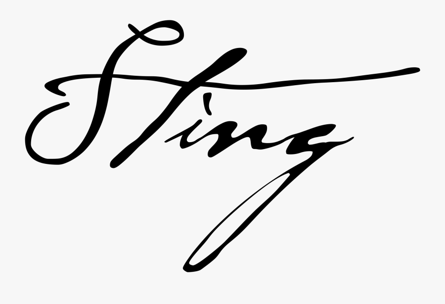 Sting Signature, Transparent Clipart