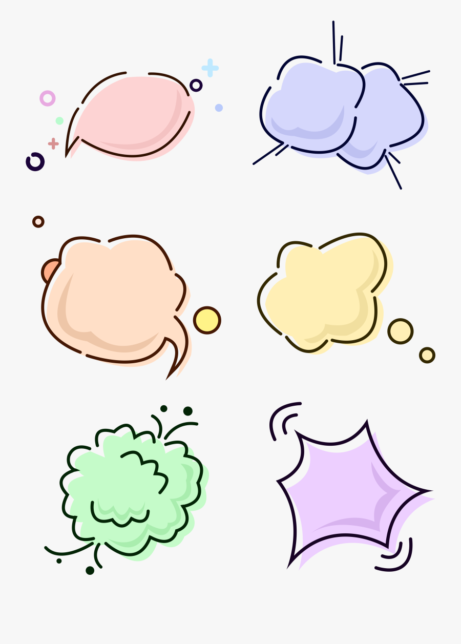 Explosion Cloud Dialog Box Set Pictures Fresh Png And - Cloud Dialog, Transparent Clipart