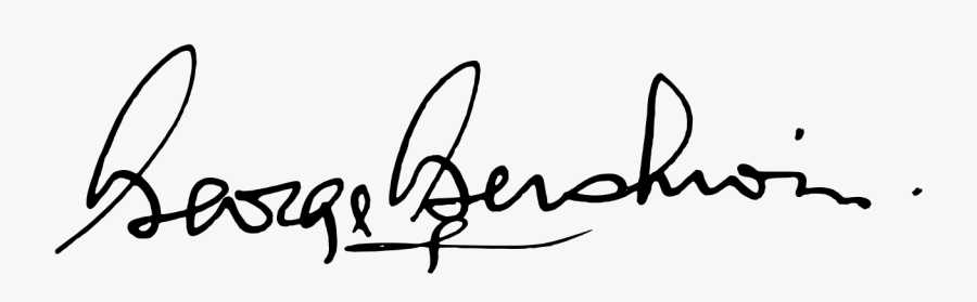 George Gershwin Signature, Transparent Clipart