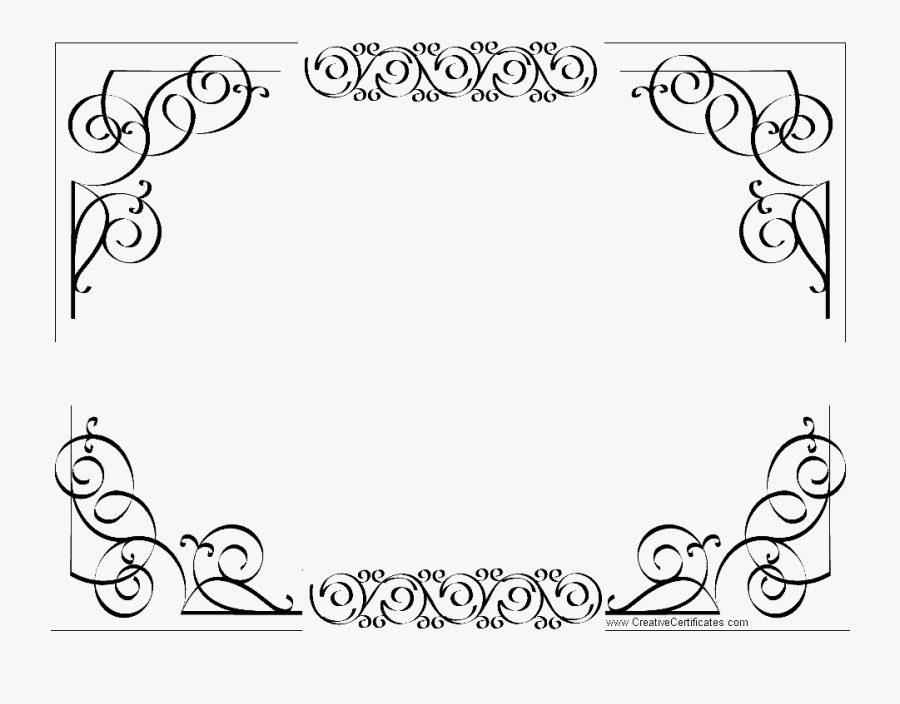 Writing Border Page Template - Border Design For Certificate, Transparent Clipart
