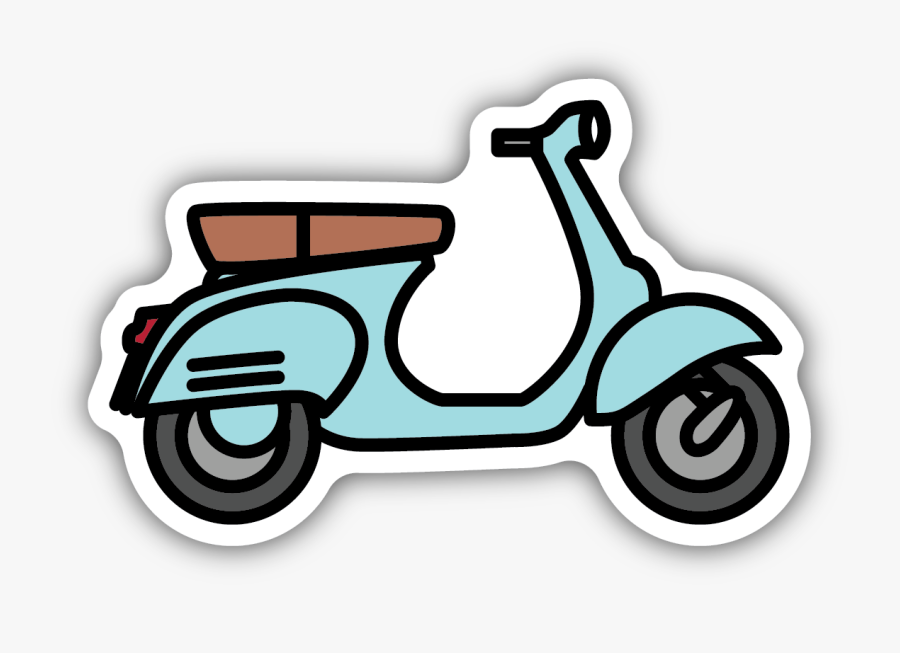 Vespa Sticker, Transparent Clipart