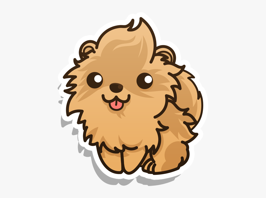 Cute Cartoon Puppys Pomeranians, Transparent Clipart
