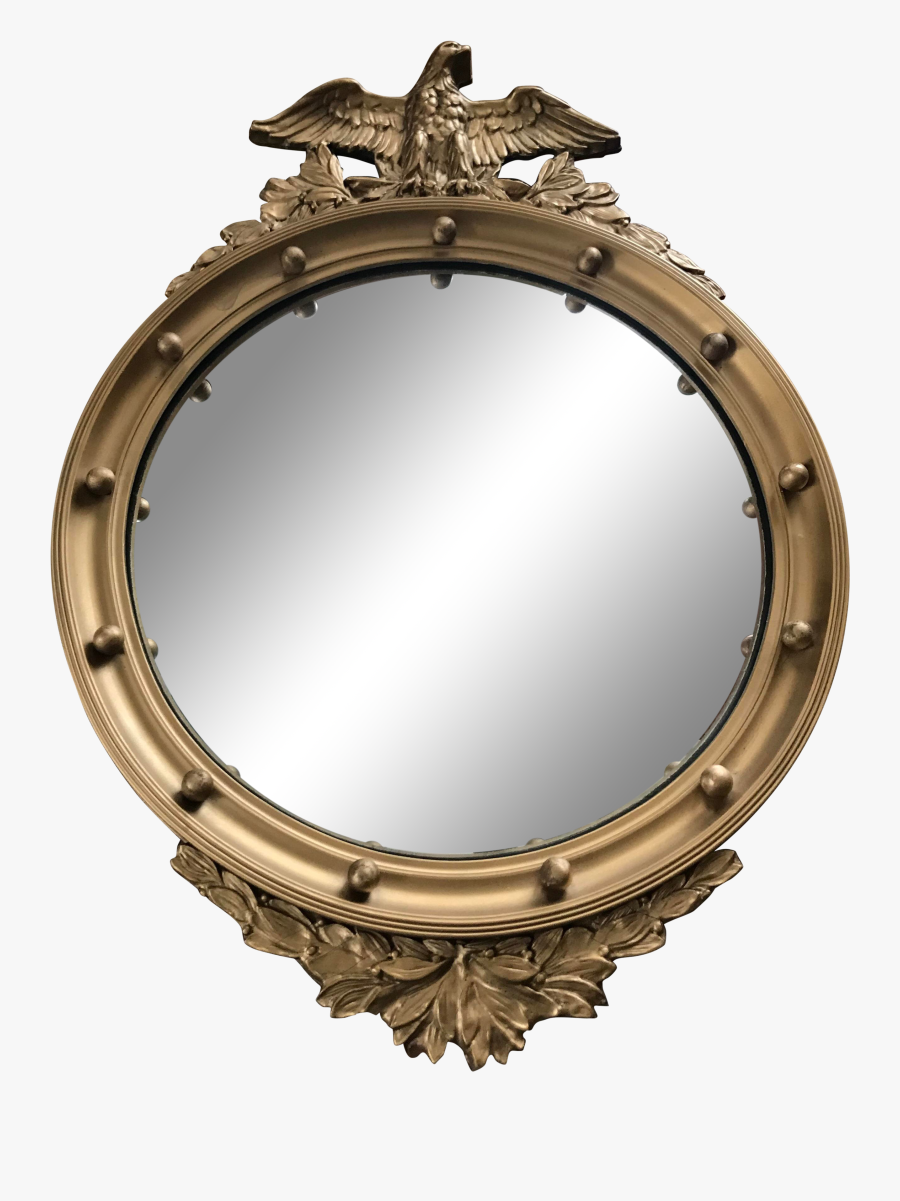 Vintage Convex Federal Mirror Chairish Within Vintage - Circle, Transparent Clipart
