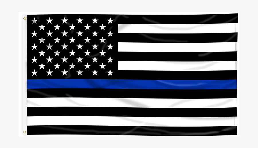 Flag - Thin Blue Line Flag, Transparent Clipart