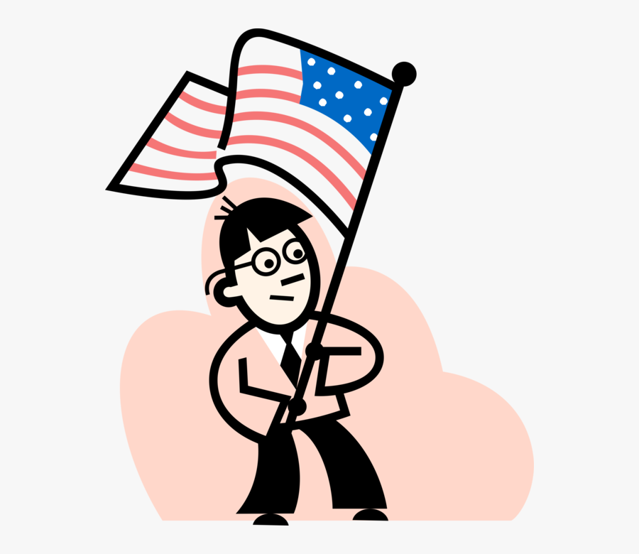 Waves American Flag Image Png Black And White Library - Kid Speaking, Transparent Clipart