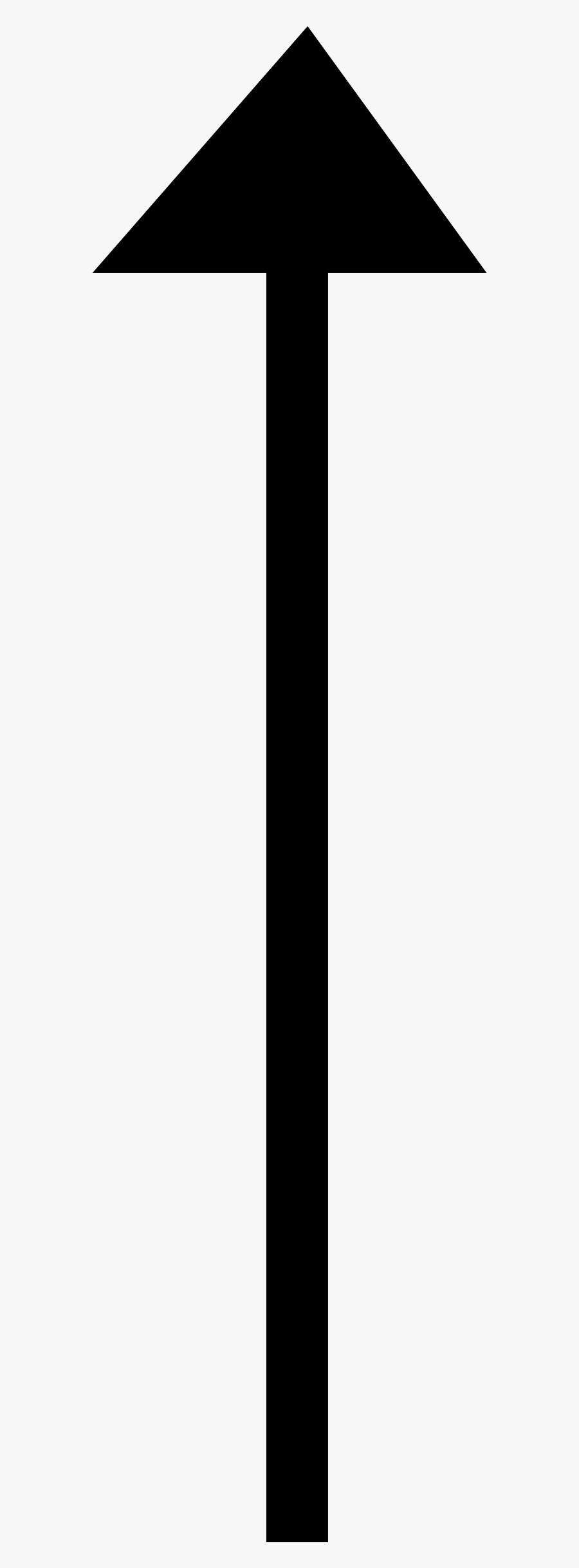 Simple Up Arrow Clip Arts - Long Arrow Pointing Up, Transparent Clipart