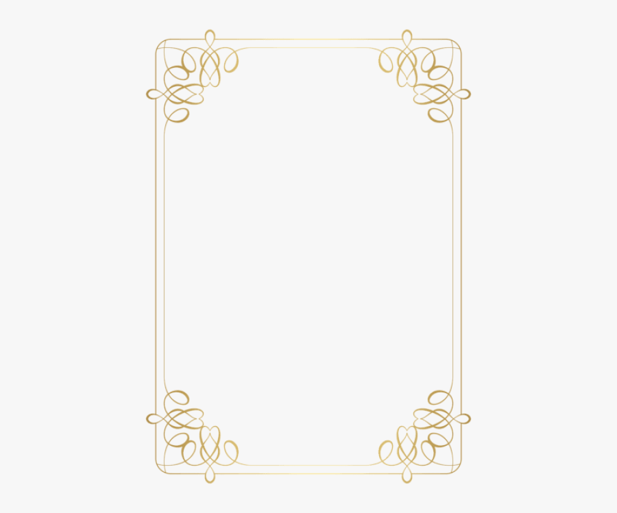 Free Png Download Border Frame Gold Clipart Png Photo - Template Border Png, Transparent Clipart
