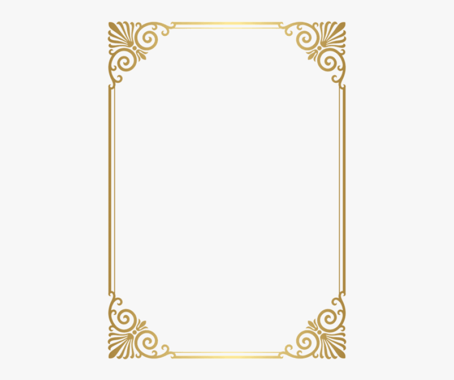 Free Png Download Border Frame Transparent Clipart - Elegant Gold Frame Vector, Transparent Clipart