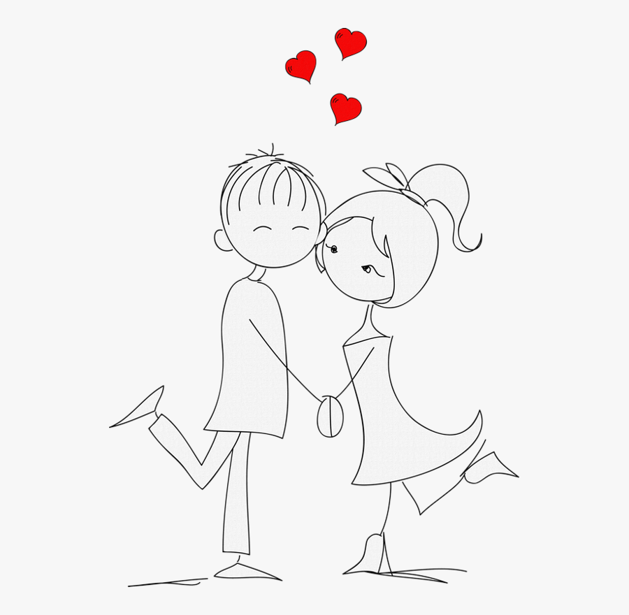 Dibujo Novios San Valentin, Transparent Clipart