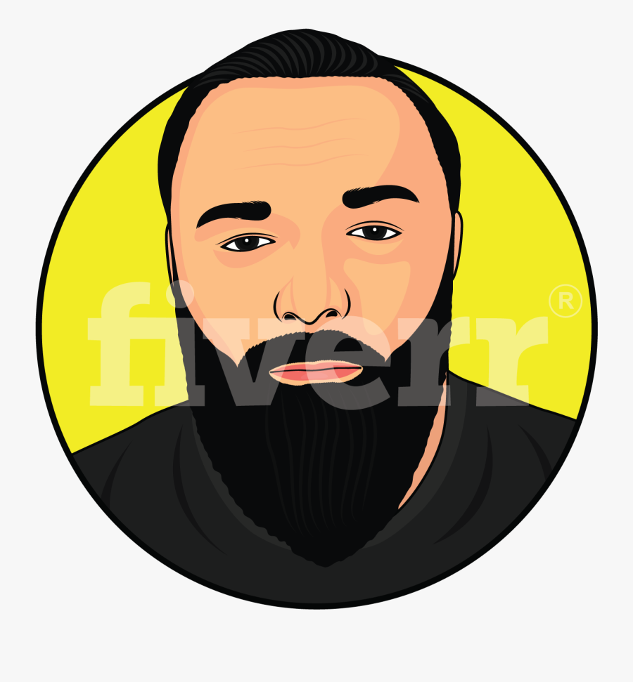 Male Vector Portrait, Transparent Clipart