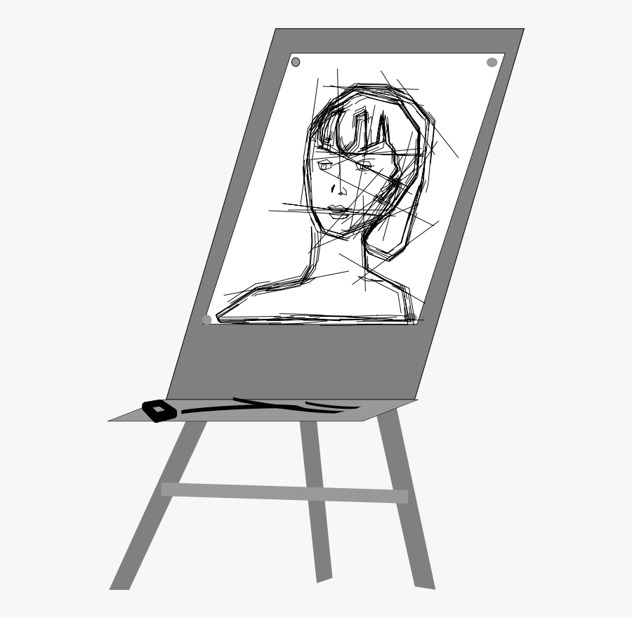 Portrait Sketch - Drawing Portrait Clipart, Transparent Clipart