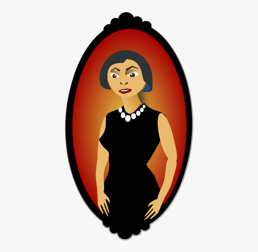 Women Portrait In Red - Portrait, Transparent Clipart