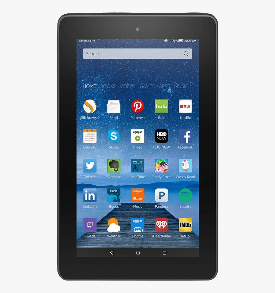 Fire Tablet - Amazon Kindle Fire 5th Generation, Transparent Clipart