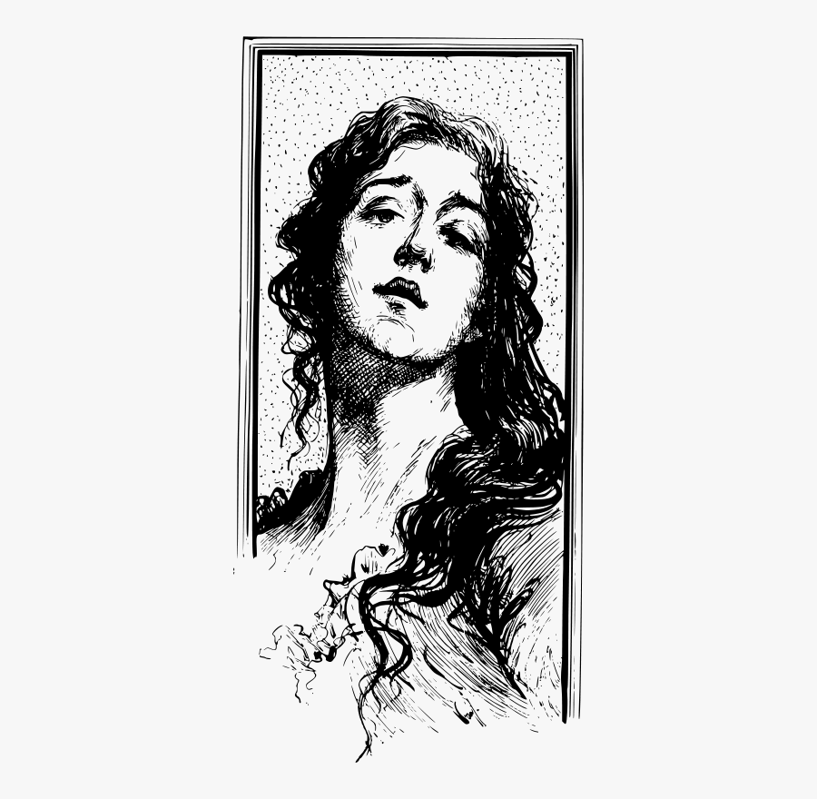 Black And White Portrait Clipart, Transparent Clipart