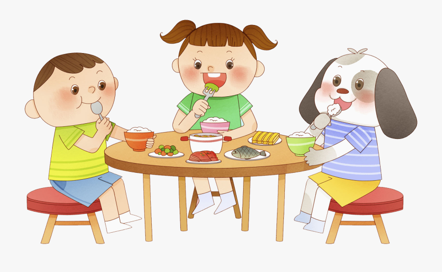Eat Clipart School Lunch Table - Children Eat Png, Transparent Clipart