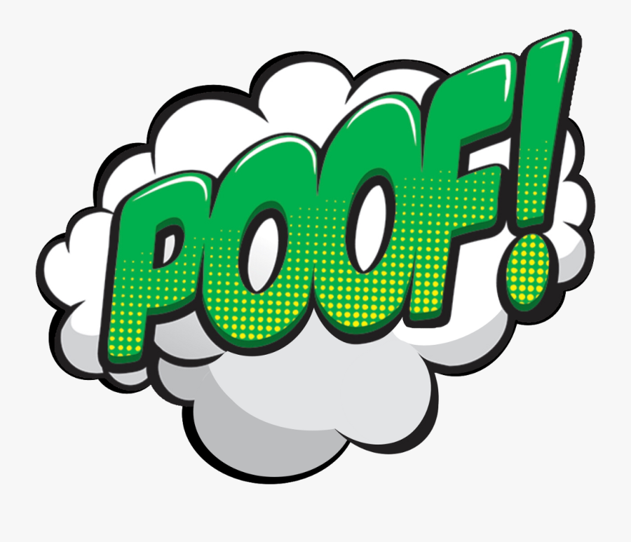 Poof Comic, Transparent Clipart
