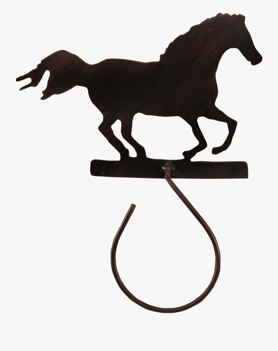 Iron Running Horse Hand Towel Holder - Towel, Transparent Clipart