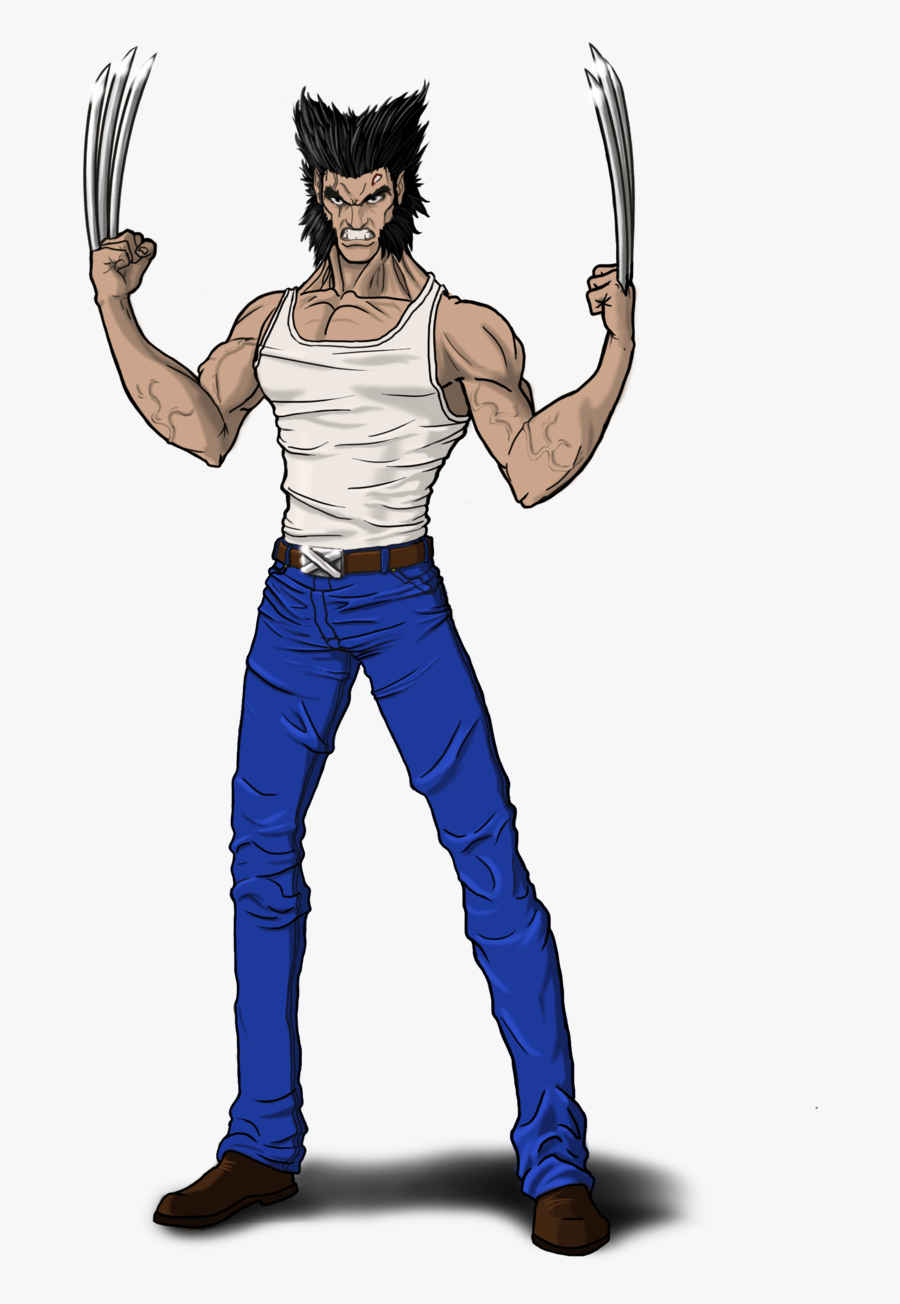 Xmen Drawing Muscle Man Transparent Png Clipart Free - Easy Logan Wolverine Drawing, Transparent Clipart