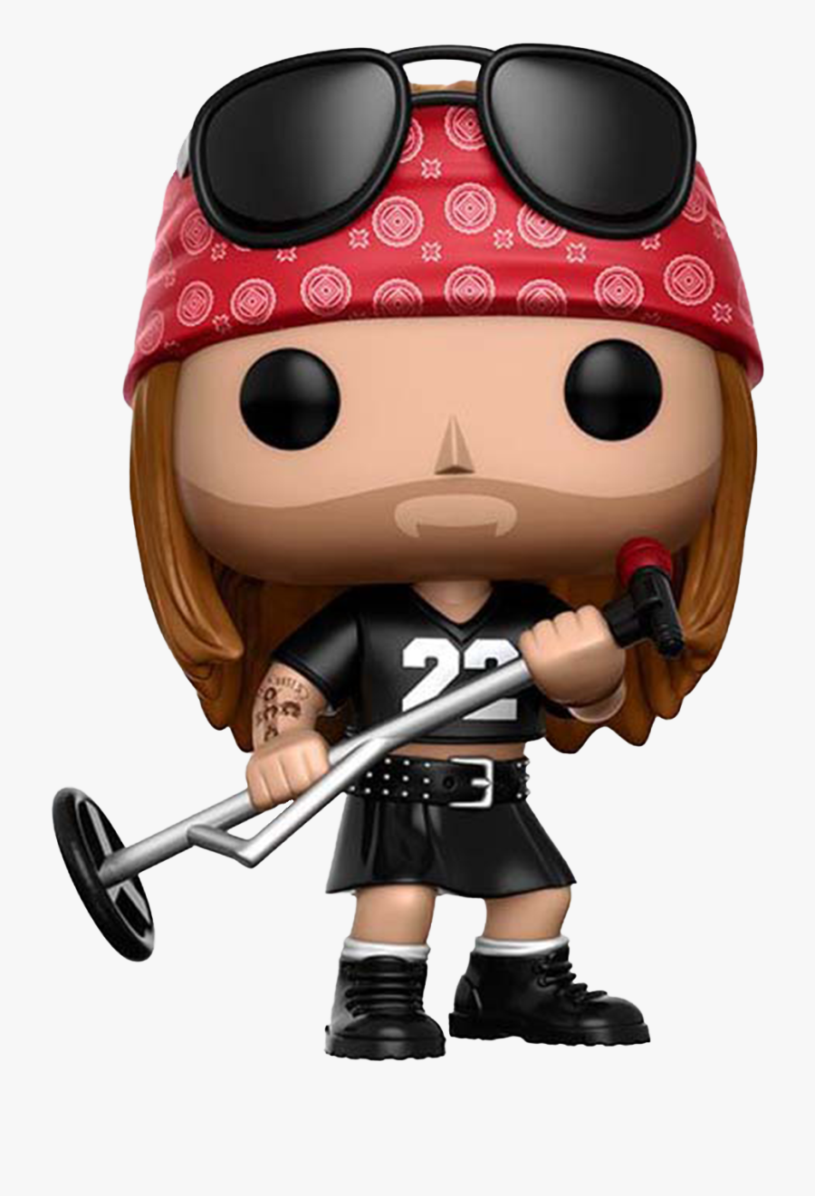 Axl Rose Pop Figure, Transparent Clipart