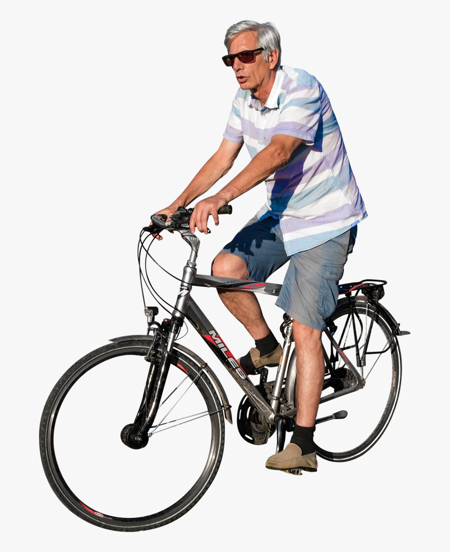 Cycling In The Sunset Png Image - People Biking Png, Transparent Clipart