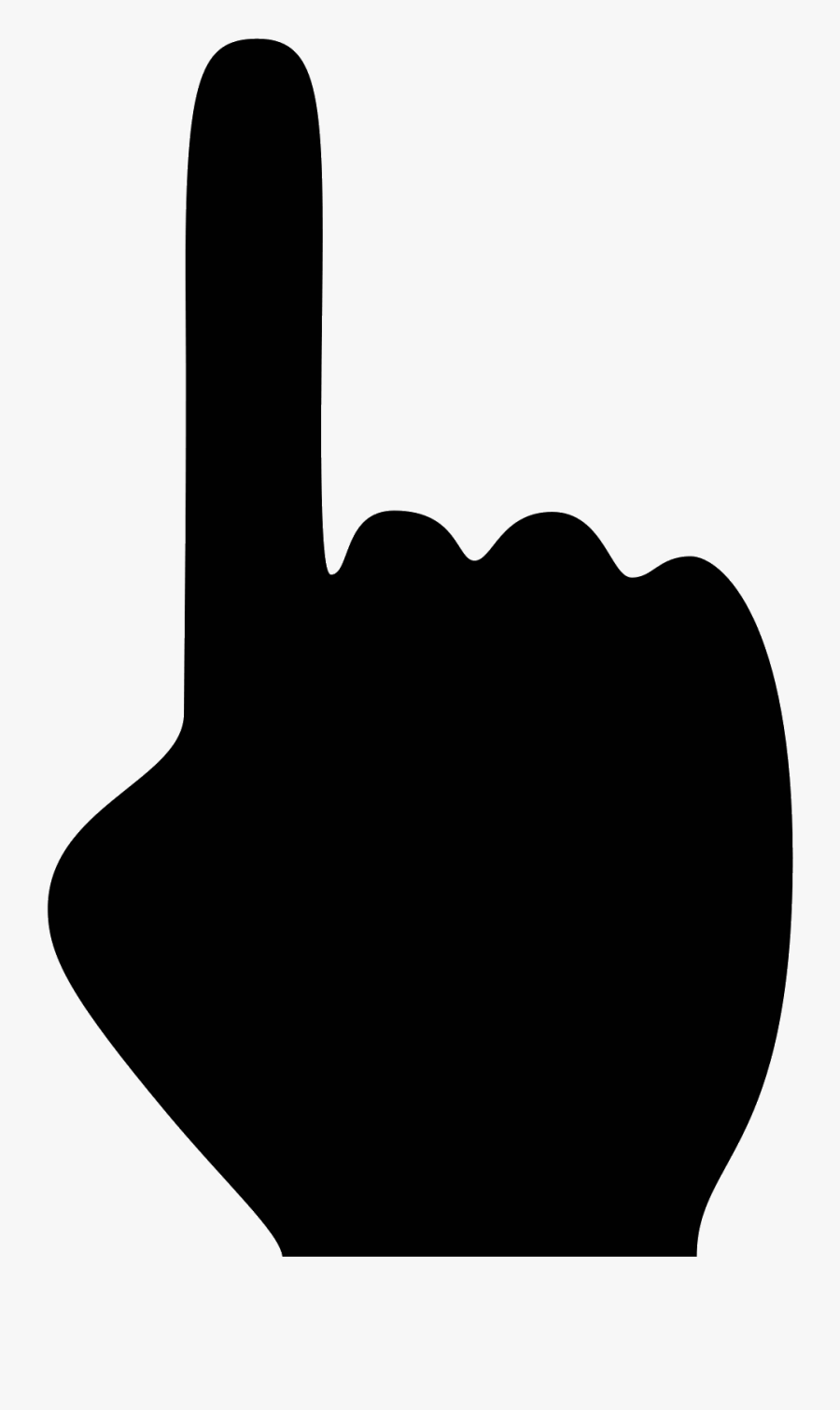 Clip Art Collection Of Free Vector - 1 Finger Icon Png, Transparent Clipart