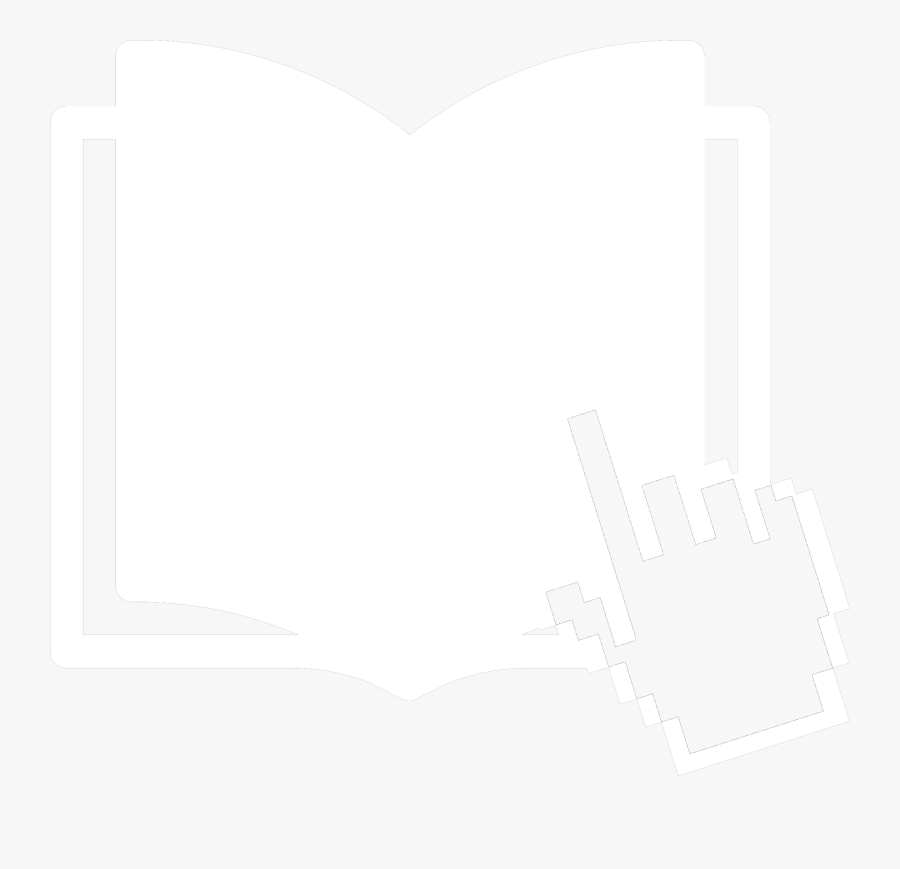 Icon Representing A Hand Pointing To A Place In A Book - Illustration, Transparent Clipart