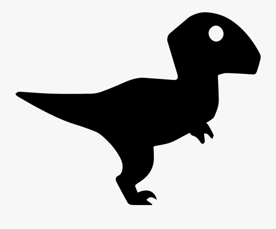 Transparent Velociraptor Png - Silueta De Un Dinosaurio, Transparent Clipart