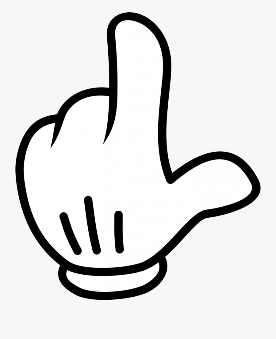 Mickey Mouse Hand Pointing Png - Mickey Mouse Hand Png, Transparent Clipart