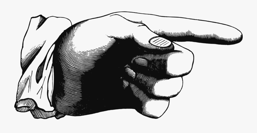 Art,monochrome Photography,carnivoran - Monty Python Pointing Hand, Transparent Clipart