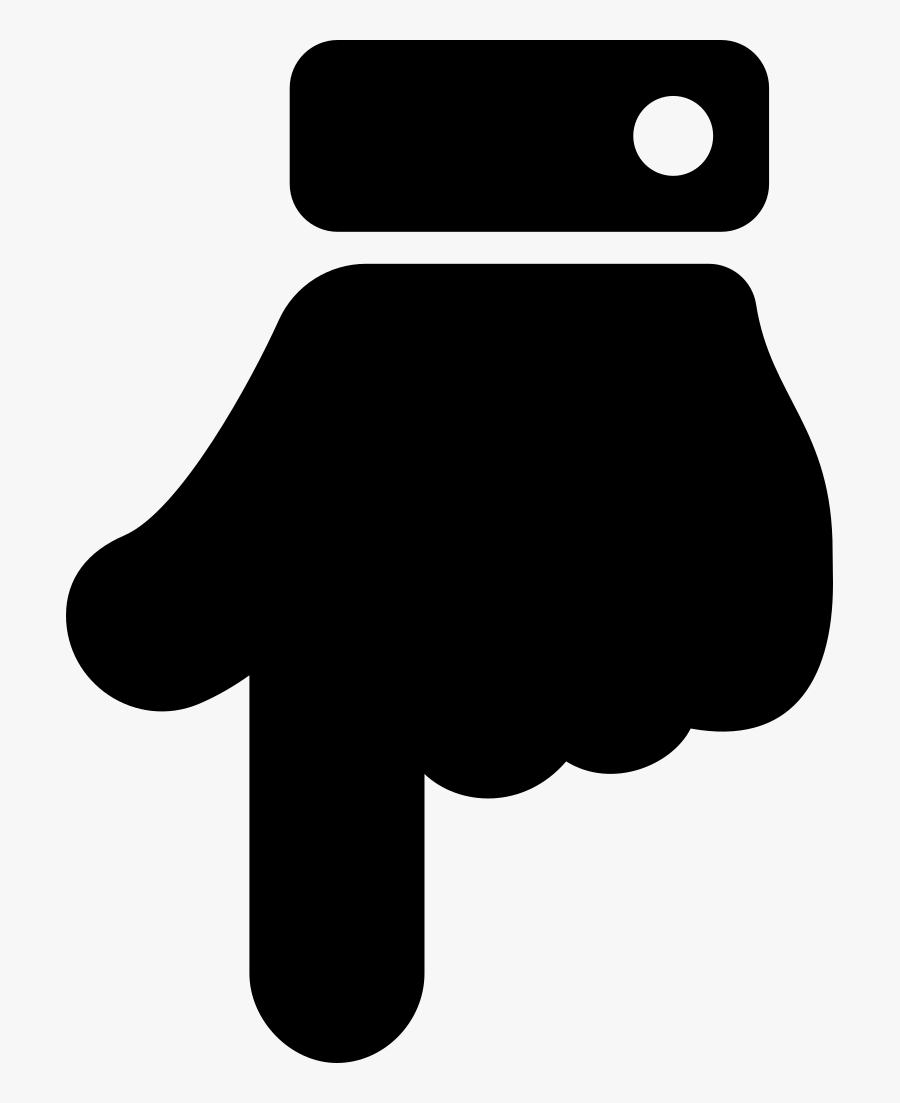 Font Awesome 5 Solid Hand Point Down - Point Down Png, Transparent Clipart