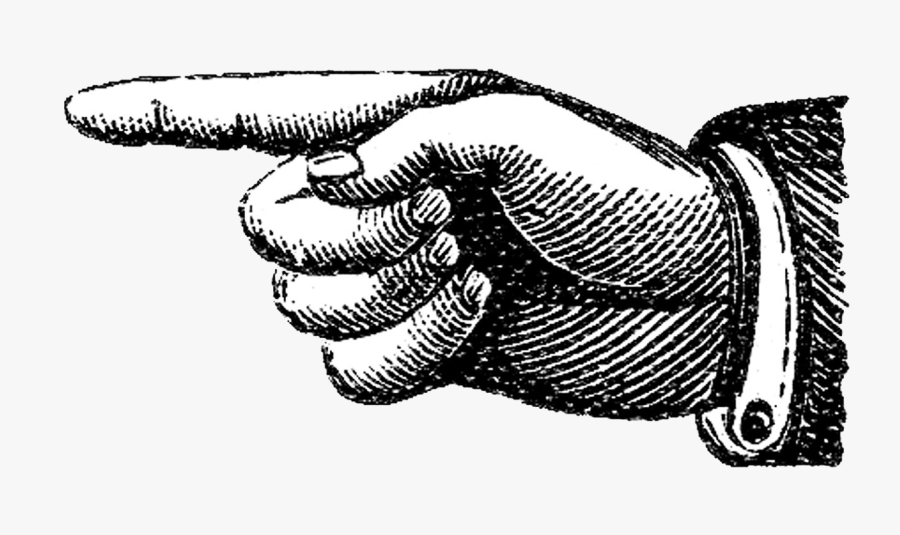 Transparent Clipart Reminder Finger - Old Fashioned Pointing Finger, Transparent Clipart