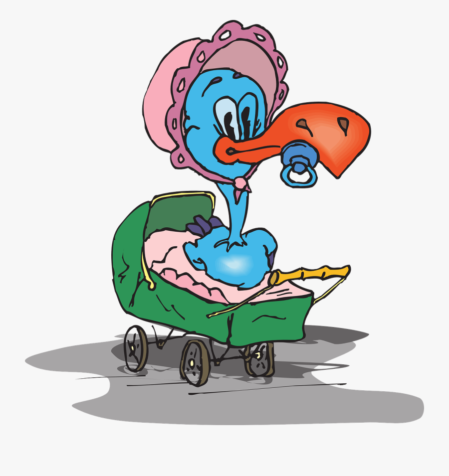 Baby, Bird, Carriage, Bonnet, Pacifier - Bird In A Bonnet, Transparent Clipart