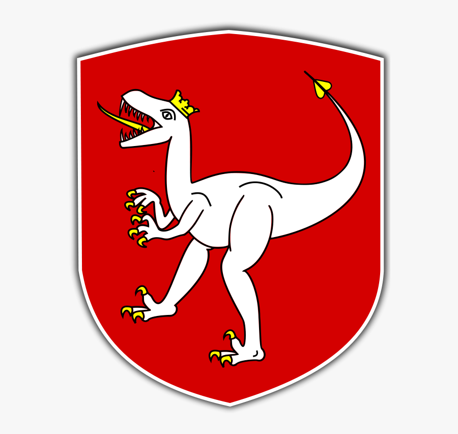 Free Czech Dino - Dinosaur Coat Of Arms, Transparent Clipart