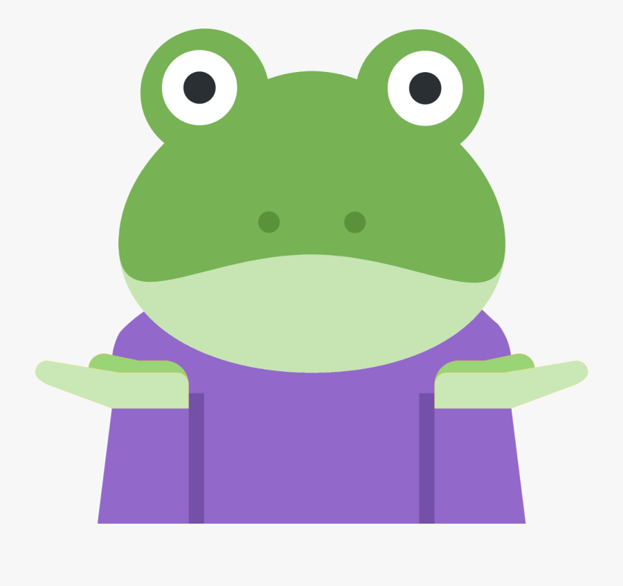 A Shrugging Emoji With A Frog Emoji Head And Green - 🤷 ♀ Significado, Transparent Clipart