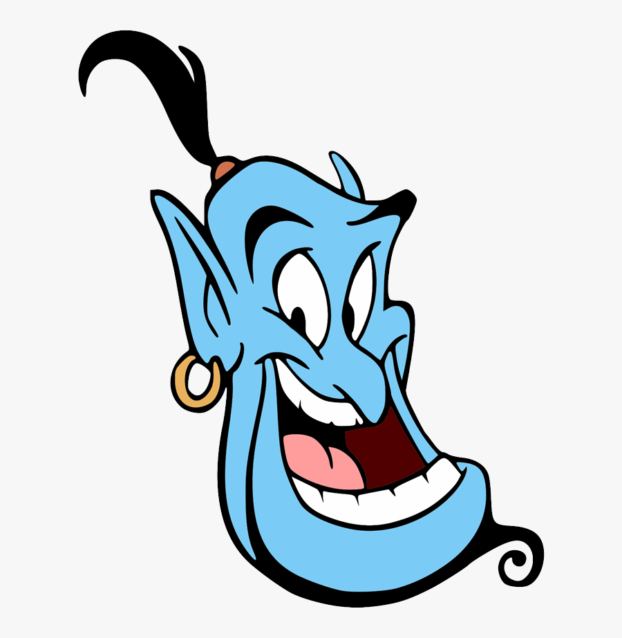 Genie Aladdin Coloring Page, Transparent Clipart