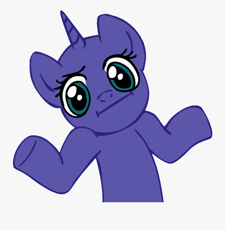 Cartoon,violet,clip - Mlp Shrugpony, Transparent Clipart
