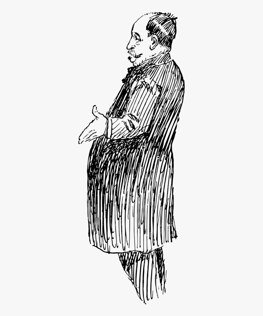 Transparent Person Shrugging Clipart - Line Art, Transparent Clipart